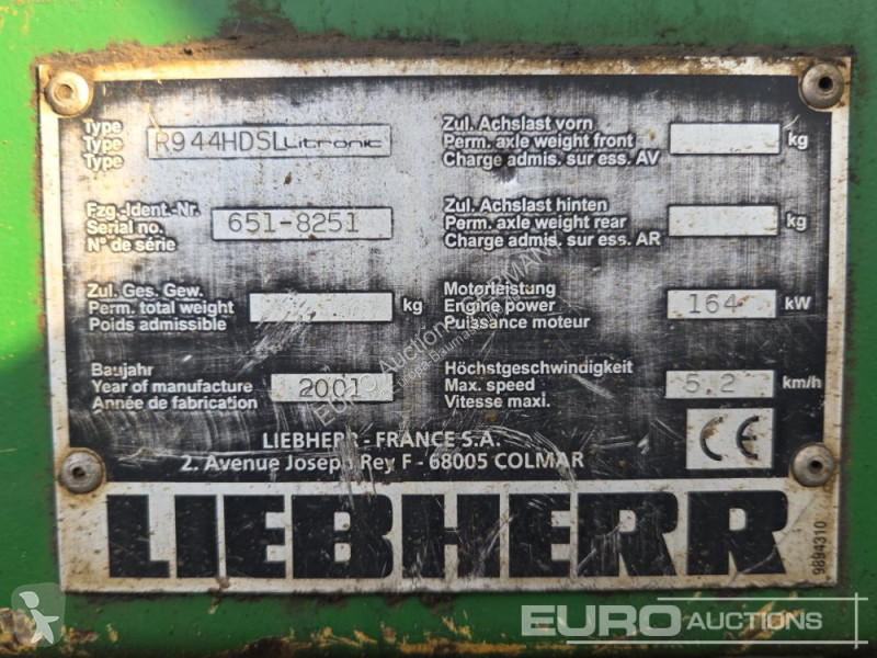 Graafmachine Liebherr R944HDSL LITRONIC