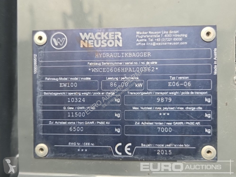 Excavadora Wacker Neuson EW100