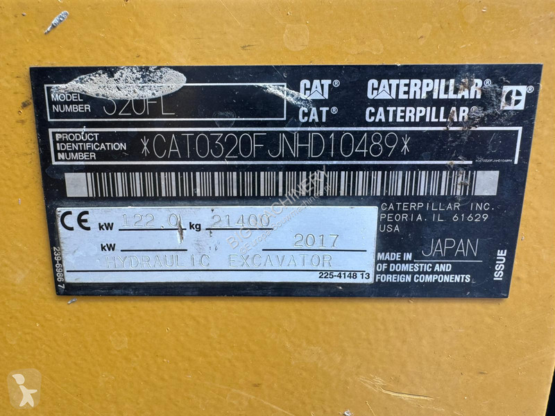Excavator Caterpillar 320FL incl. 3 x Bucket