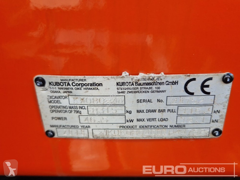 Escavatore Kubota KX080-4A