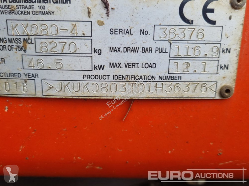 Skovel Kubota KX080-4