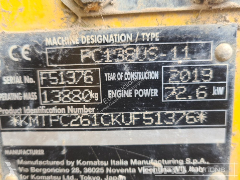 Escavatore Komatsu PC138US-11