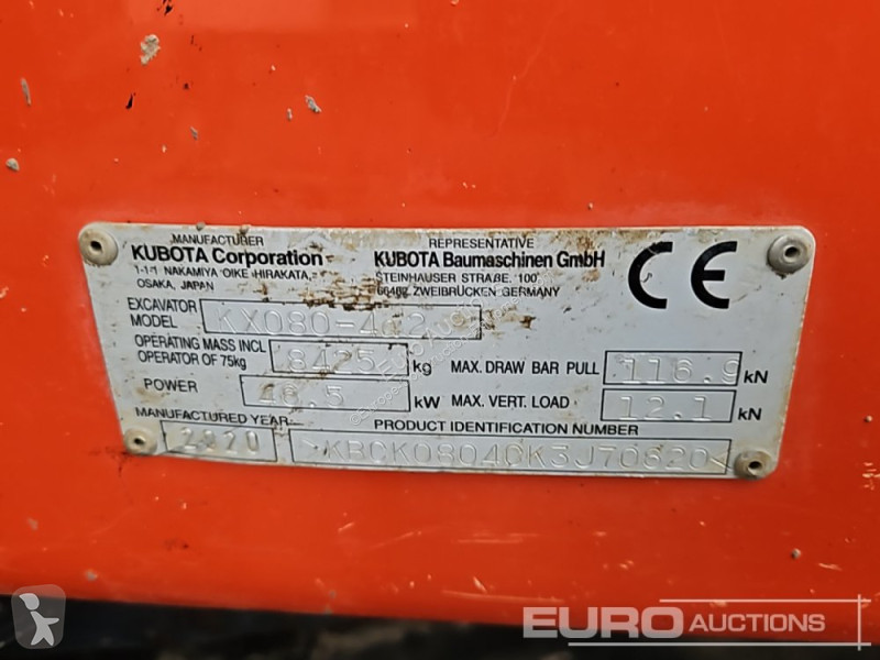 Escavadora Kubota KX080-4A2