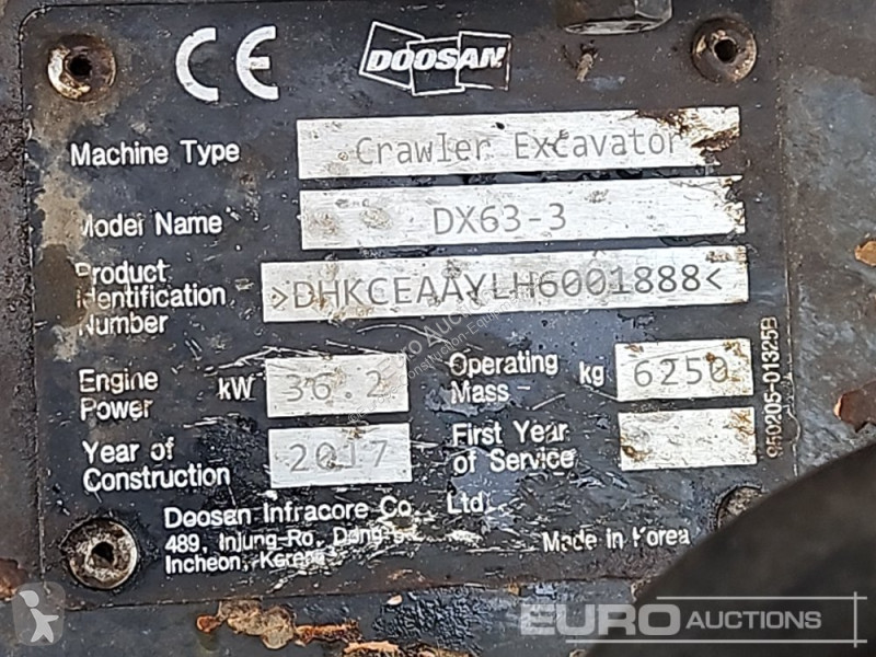 Skovl Doosan DX63-3