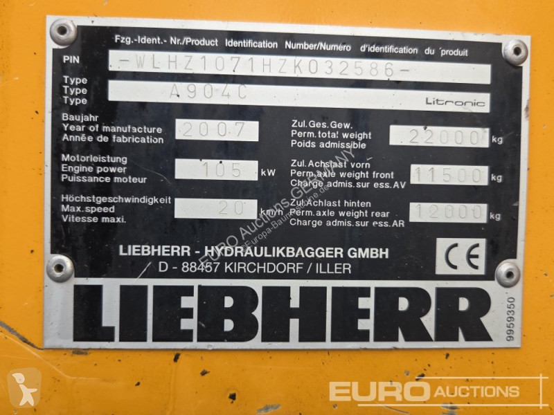 Excavadora Liebherr A904C