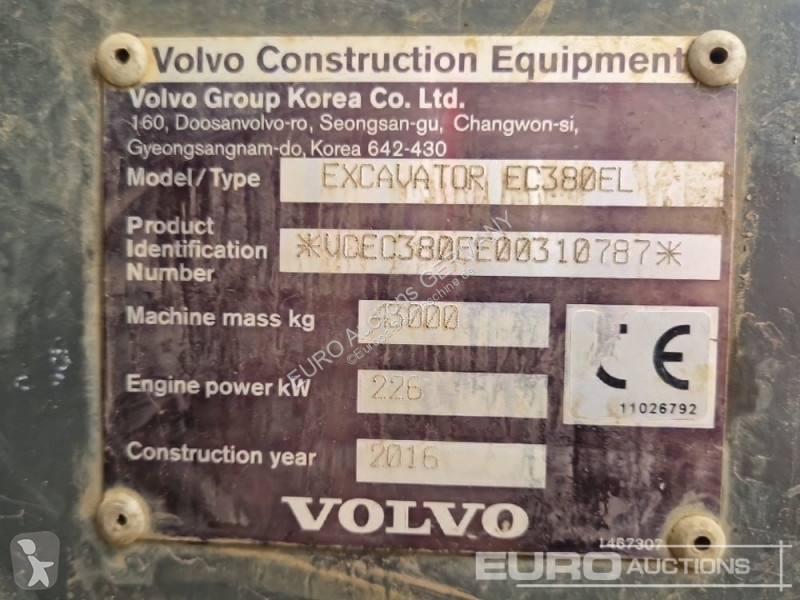 Pelle Volvo EC380EL