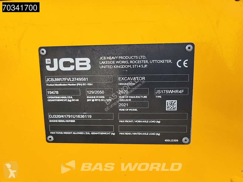 Pelle JCB JS175 Lift Cabin