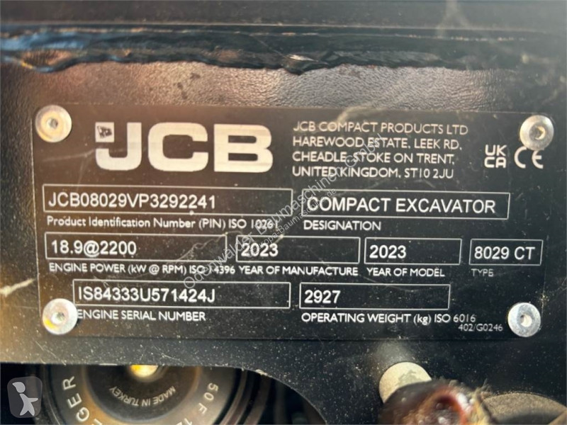 Excavator JCB 8029CTS