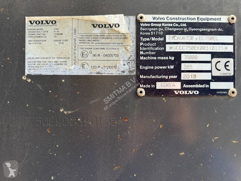 Skovl Volvo EC750E L