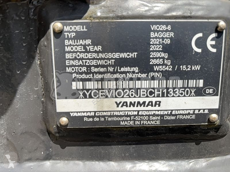 Escavatore Yanmar VIO 26-6