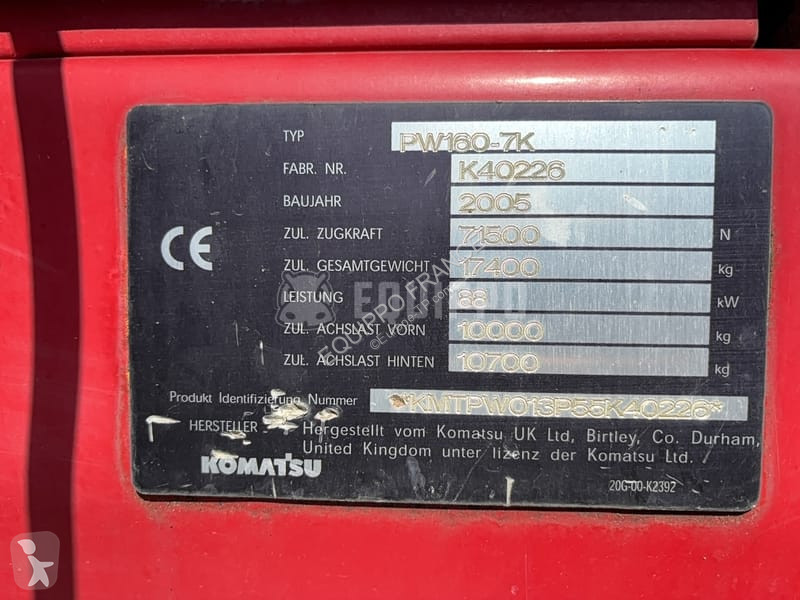 جرافة Komatsu PW160-7K