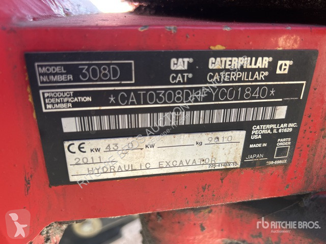 Excavadora Caterpillar  308D