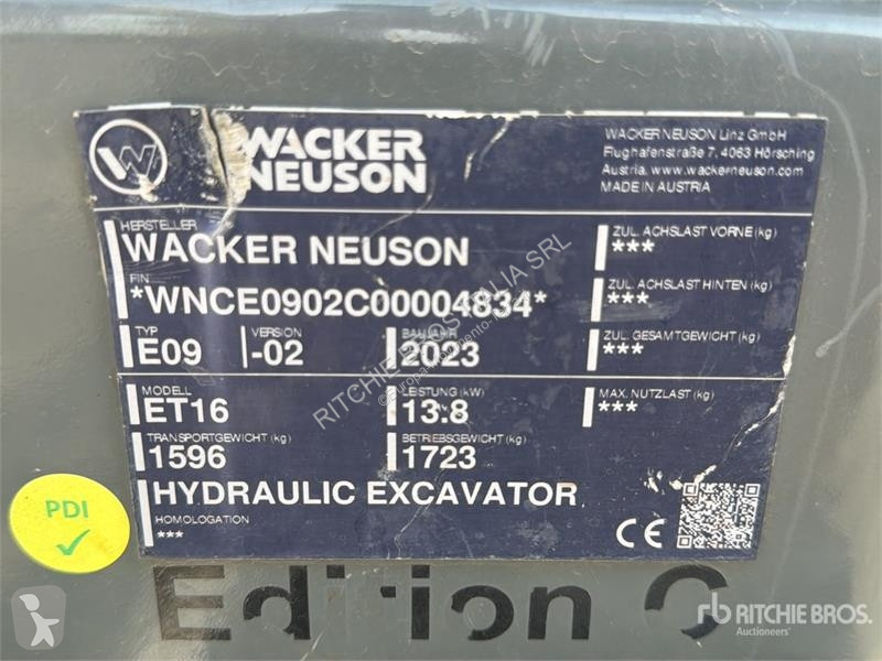 Екскаватор Wacker Neuson ET16 Mini Excavator