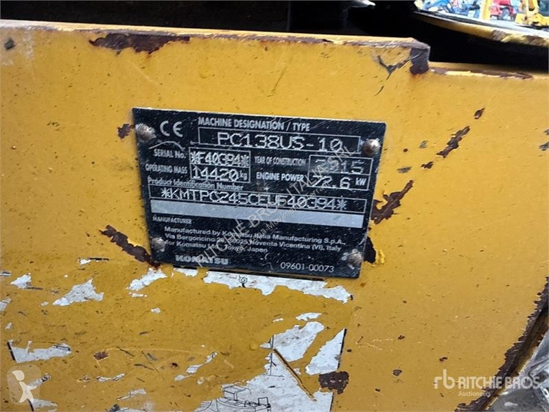 Escavadora Komatsu PC138US-10 Tracked Excavator