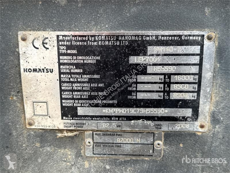 Escavadora Komatsu Wheel Excavator