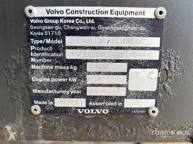 Excavator Volvo  EC200EL