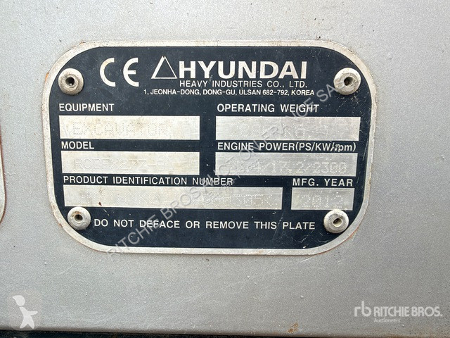 Escavadora Hyundai Robex 27Z9