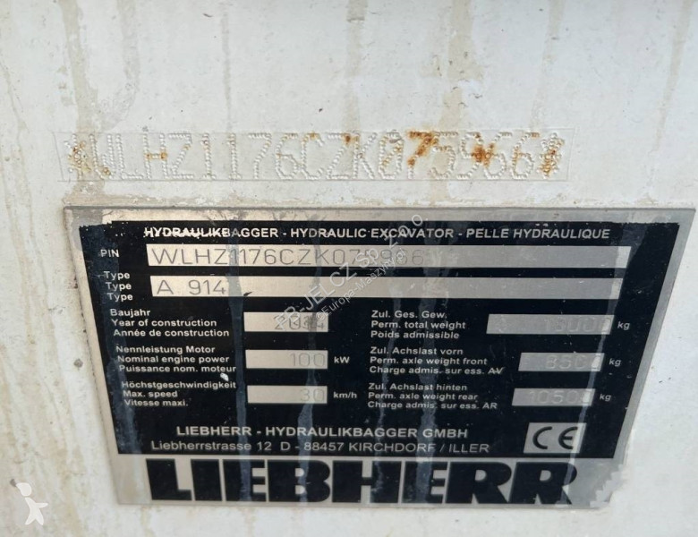 Excavator Liebherr A 914 Mobile digger