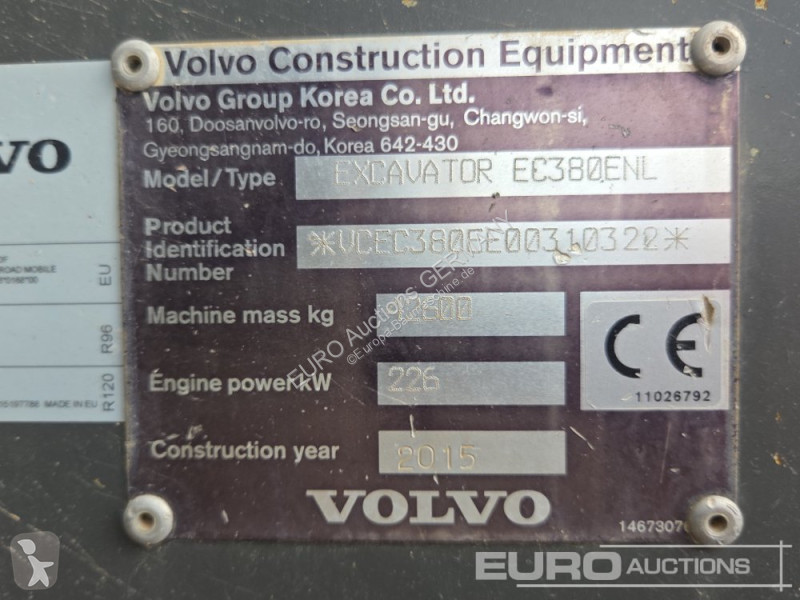 Skovel Volvo EC380ENL