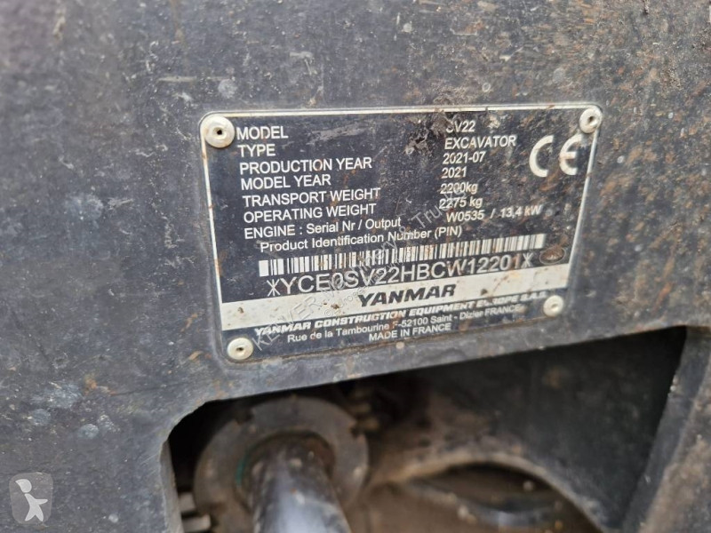 Excavator Yanmar SV22 * 2021r. * 2200 kg * 3x...