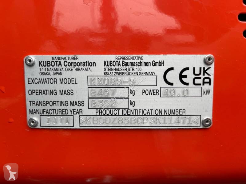 Skovl Kubota KX085-5