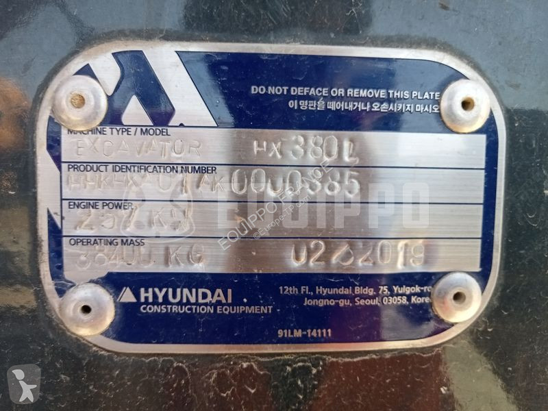 Excavator Hyundai HX380L with 20m longfront and...