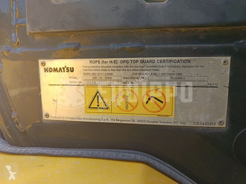 Pelle Komatsu PC80MR-5 with 2 buckets