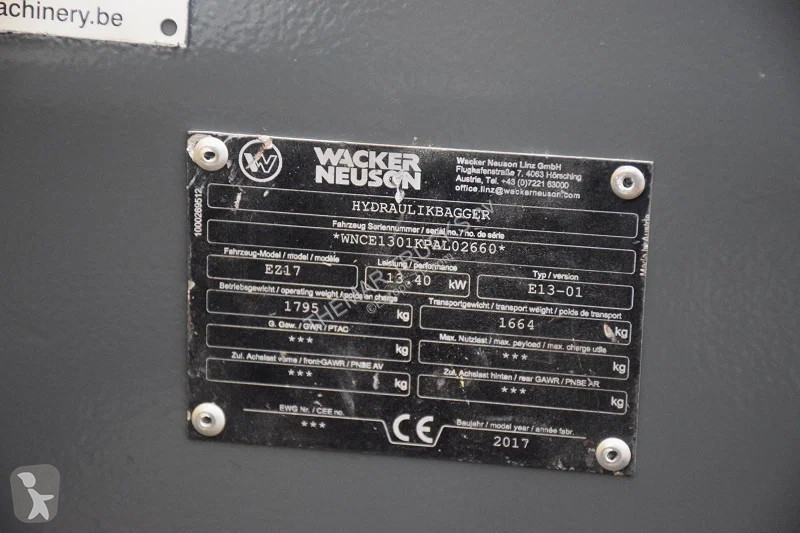 جرافة Wacker Neuson Type E13-01 Model...