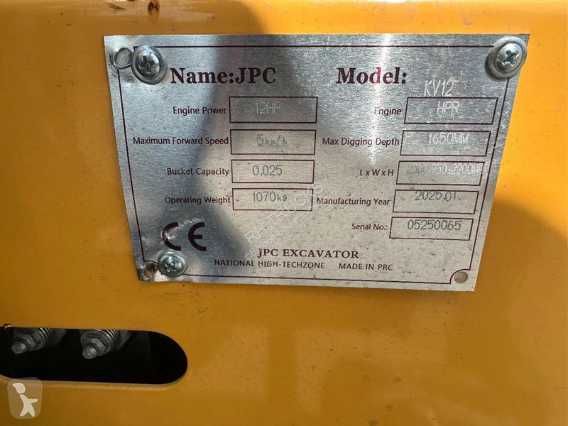 Rýpadlo JPC KV12 , CE, 2025 UNUSED, 180 MM...