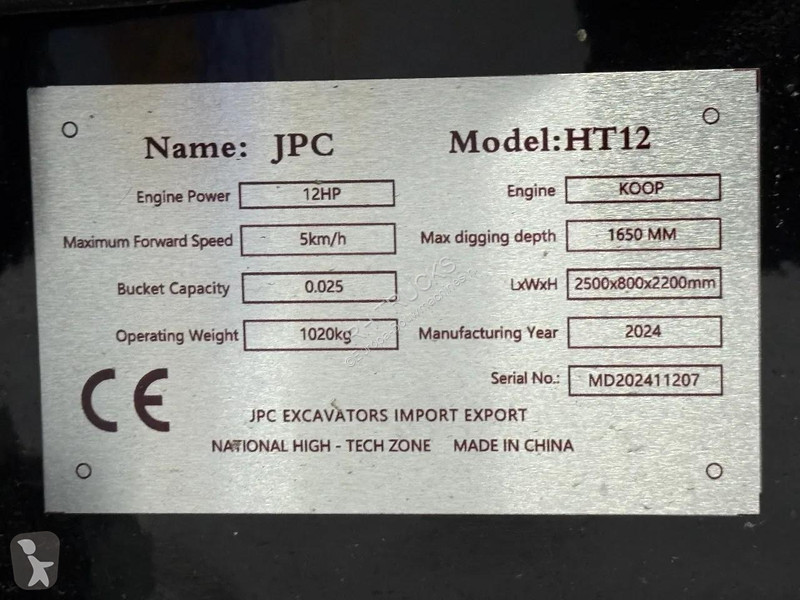 Rýpadlo JPC HT12 NEW AND UNUSED!