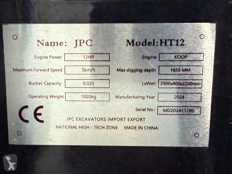 Rýpadlo JPC HT12 NEW AND UNUSED!