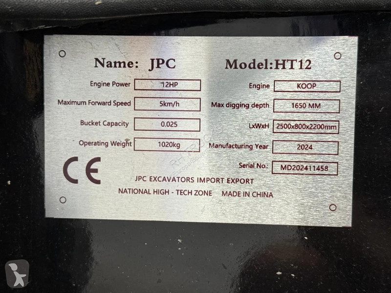 Rýpadlo JPC HT12 NEW AND UNUSED!
