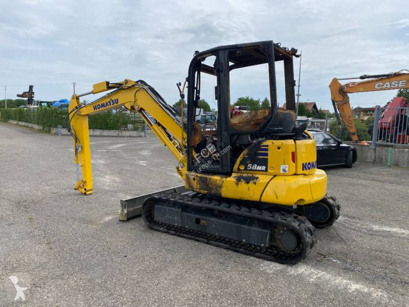 Rýpadlo Komatsu PC58MR-5 E0 endommagée