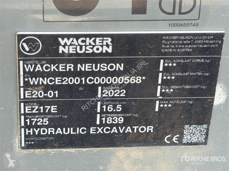 Escavadora Wacker Neuson E Electric Mini Excavator