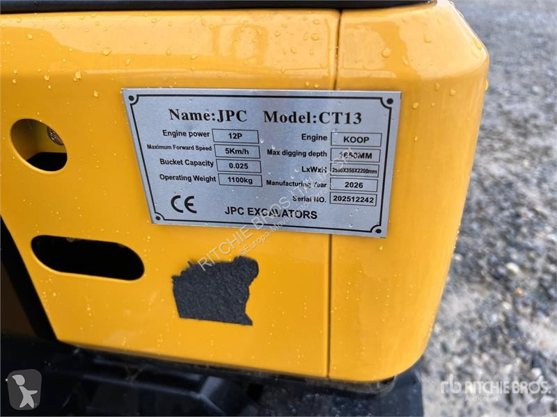Экскаватор JPC CT13 Mini Excavator (Unused)