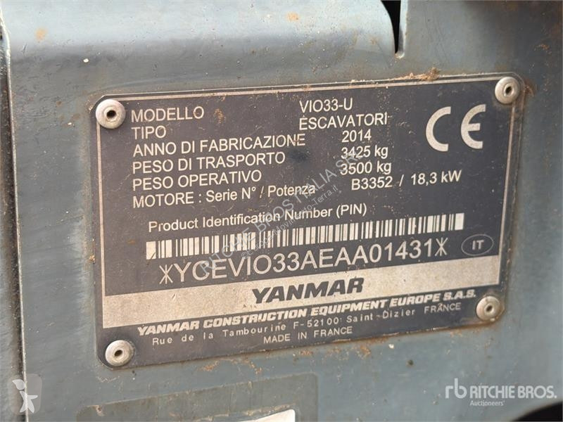Escavadora Yanmar ViO33U Mini Excavator