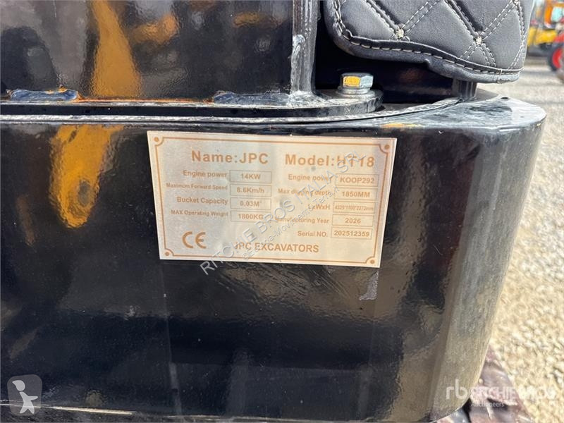 Skovel JPC HT18 Mini Excavator (Unused)
