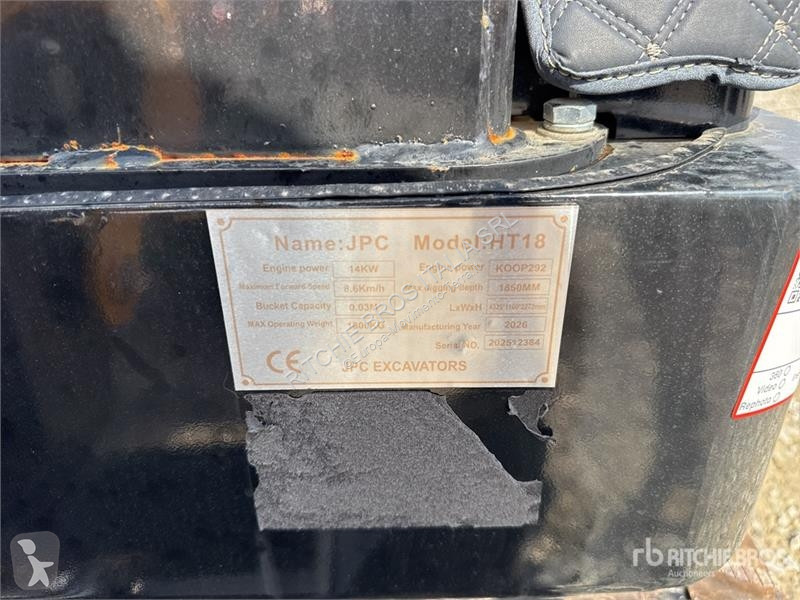 Kotrógép JPC HT18 Mini Excavator (Unused)