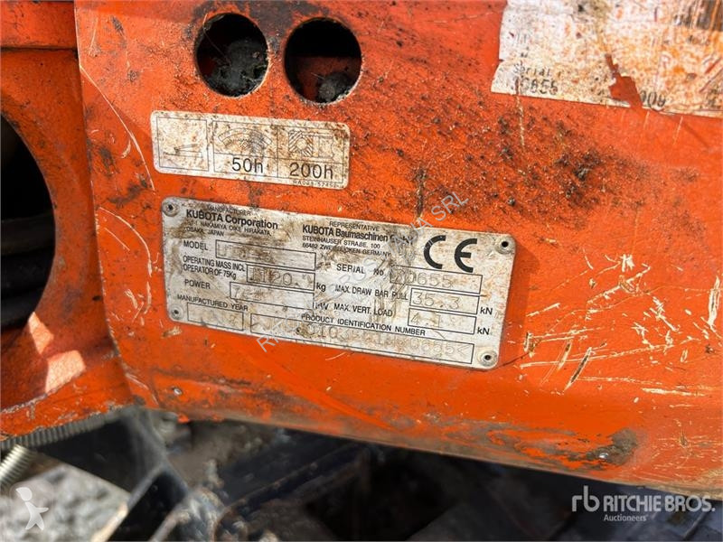 جرافة Kubota U103 VHG Mini Excavator (Inoperable)
