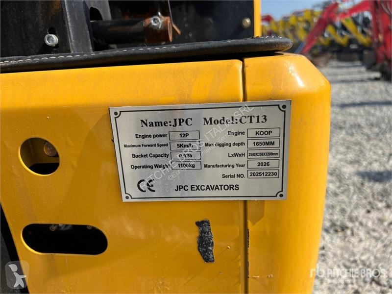 جرافة JPC CT13 Mini Excavator (Unused)