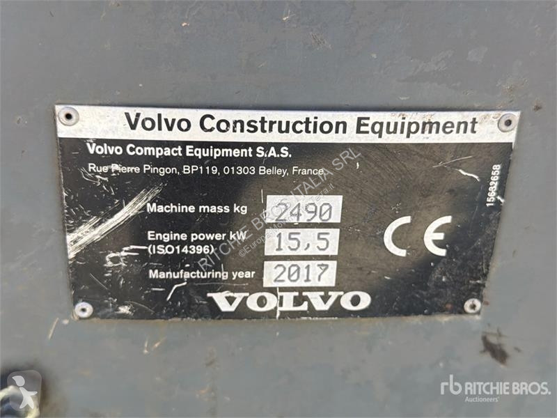 جرافة Volvo ECR25D Mini Excavator