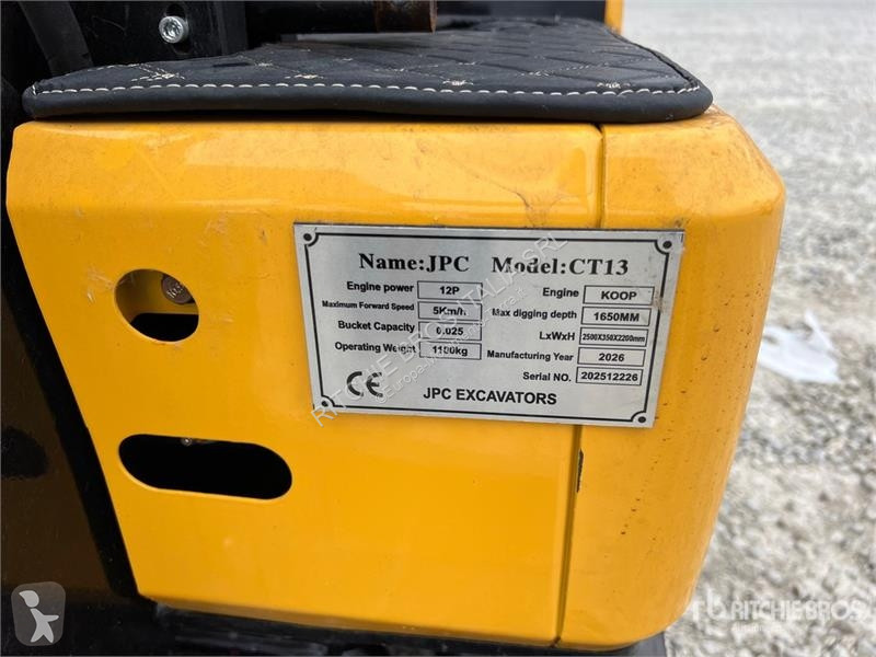 Skovel JPC CT13 Mini Excavator (Unused)