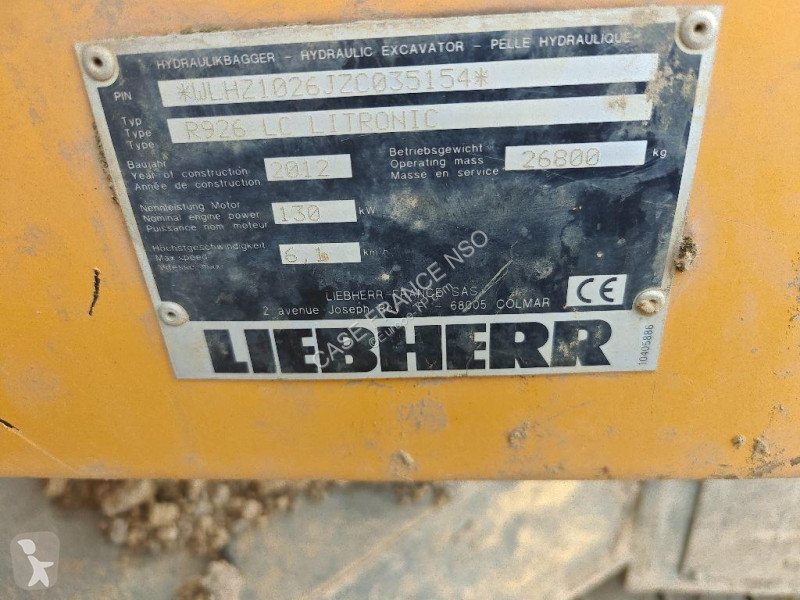 Pelle Liebherr R 926 Litronic