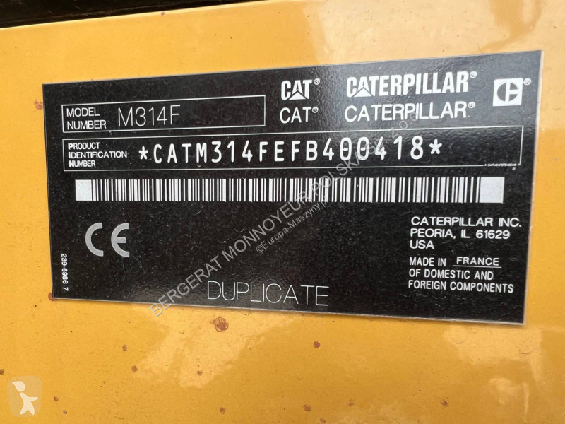 Багер Caterpillar M314F