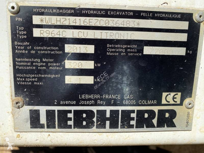 Escavatore Liebherr R964 C-LCV LITRONIC Origine...