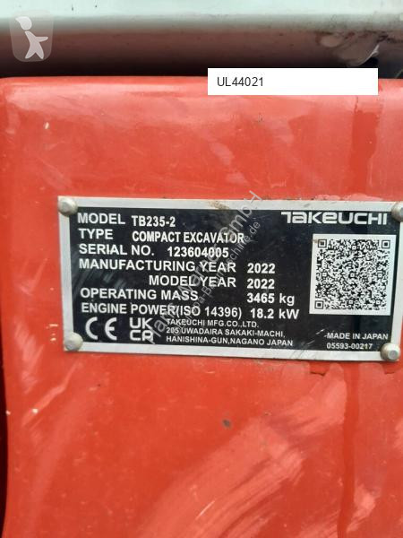 Escavatore Takeuchi 235-2 V3