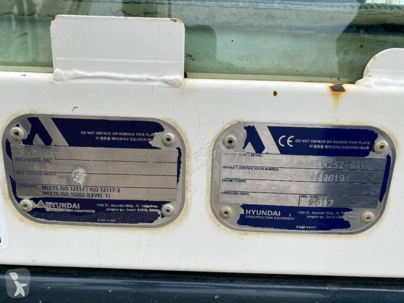 Escavadora Hyundai ROBEX 25Z-9AK Certificat CE...