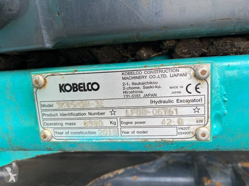 Escavadora Kobelco SK85 MSR-3E / Certificat CE...