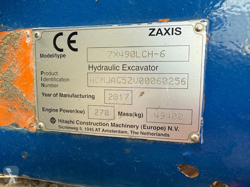 Excavator Hitachi ZAXIS ZX490LCH-6, CE,9470...