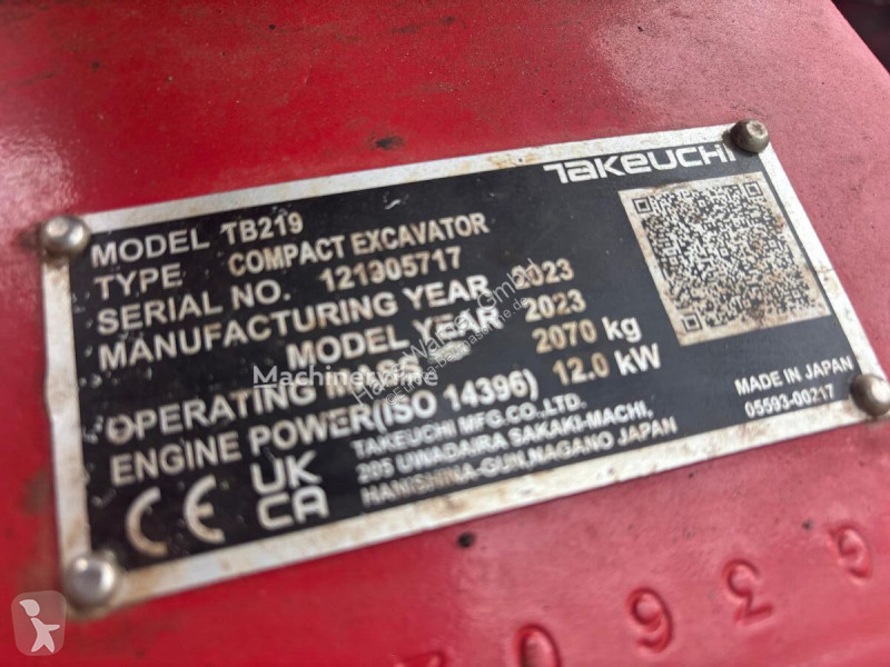 Skovl Takeuchi TB 219 V1